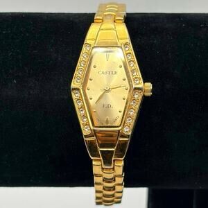 Gold Crystal Castle Watch